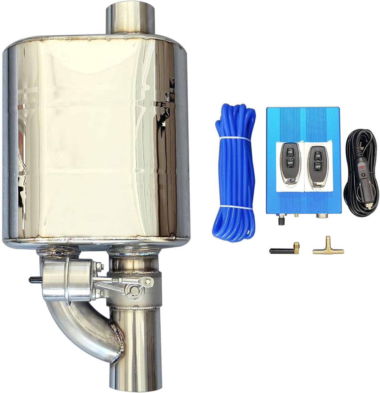2 Inch Valvetronic Exhaust Cutout with Muffler Cat Back Exhaust System Valve Kit