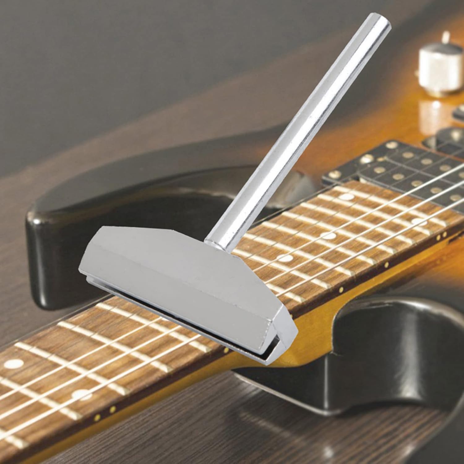 Guitar Press Caul Tool, Alloy Fretboard Press Caul with Press Caul Inserts, Guitar Fingerboard Fret Press Caul for Electric Guitar Maintenance