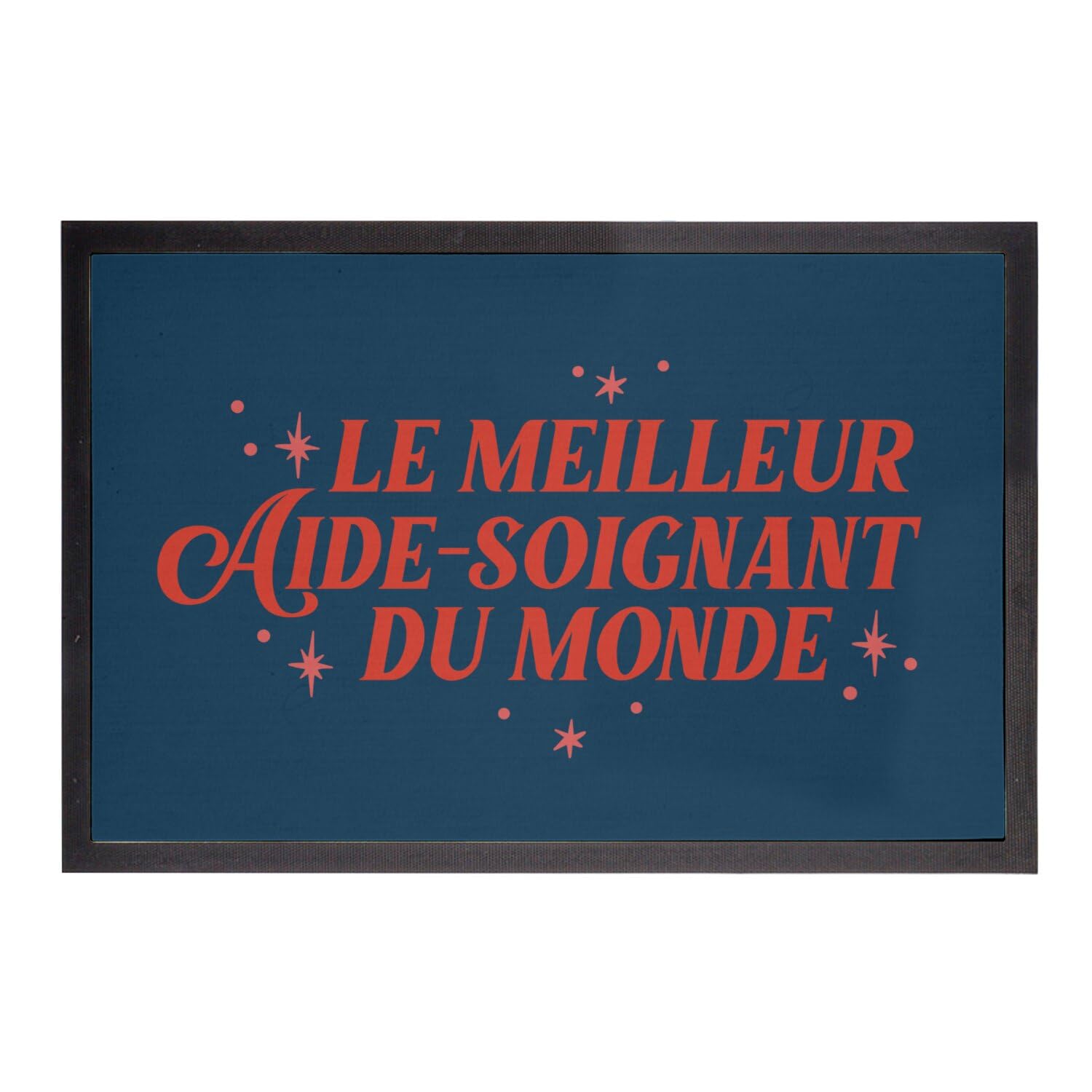Paillasson bleu aide soignant, cadeau idéal pour le personnel médical