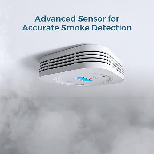 Vista 13 de AEGISLINK Detector de monóxido de carbono y humo interconectado, detector de humo y CO alimentado por batería, alarma inalámbrica interconectada