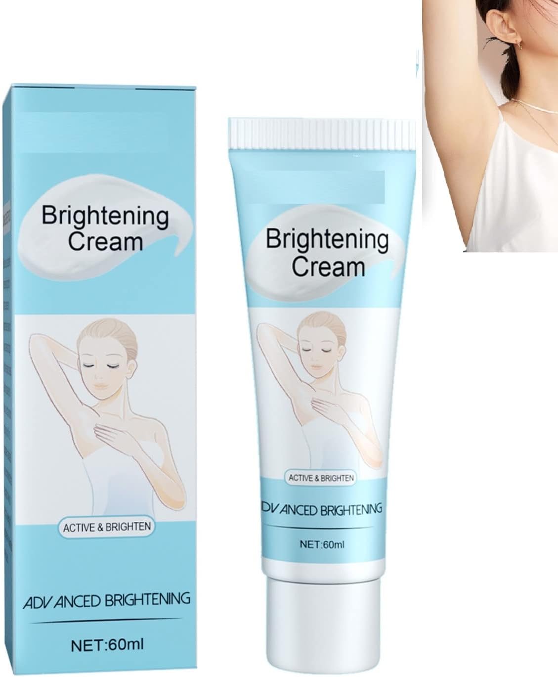 Armpit Whitening Cream,Crème Blanchissante Pour Les Aisselles,Skin
