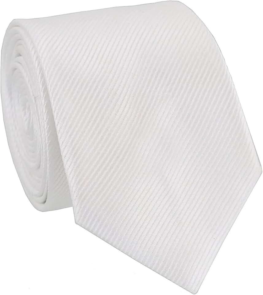 Gravata Social Masculina Branca Semi Slim Lisa Casamento Padrinhos Fardamento Evento