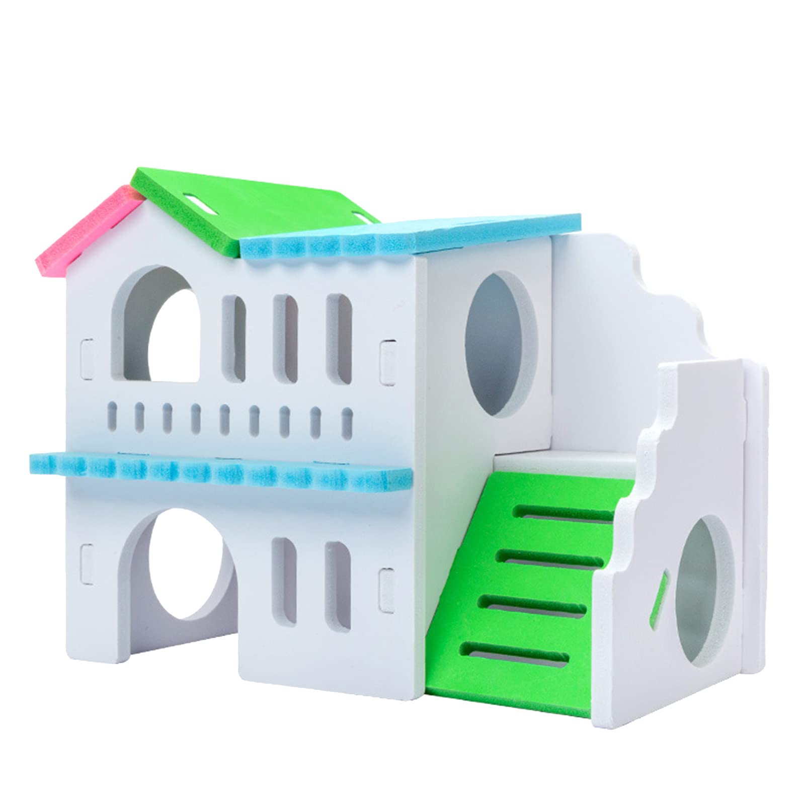 NEWFT Wood Hamster Rat Mouse House Hamster Nest Habitats Decor Nest