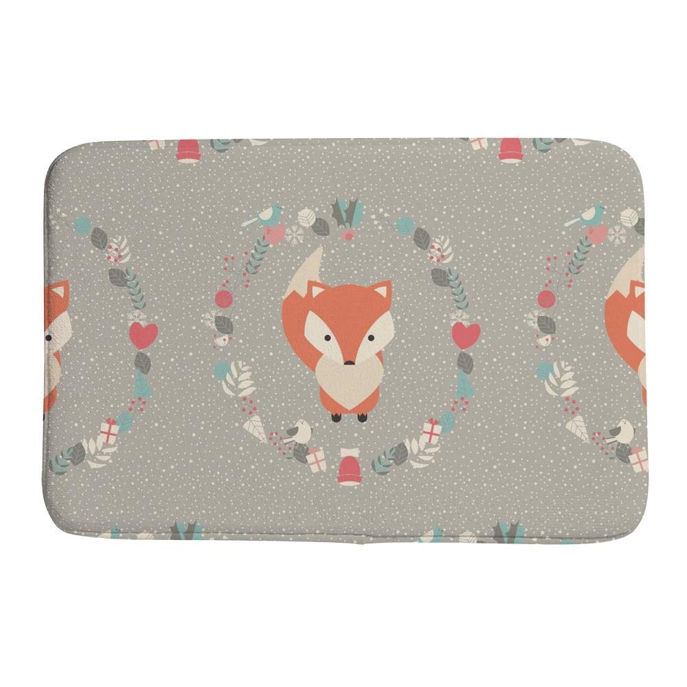 Tapis de douche renard mignon pour une décoration de Noël magique et douce