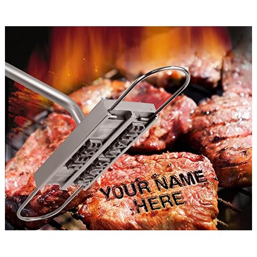 BUVTEC Barbuzzo BBQ grill strykjärn märkesmärken med utbytbara bokstäver idealisk present till grillbok för män