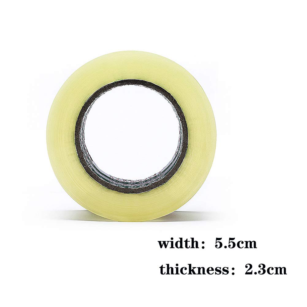 Cinta,Cinta de embalaje,Cinta adhesiva,Cinta adhesiva de alta resistencia Cinta de sellado de cartón Cinta de embalaje de fuerza industrial Cinta de almacén Cinta móvil 7 rollos,Transparente ( Color :