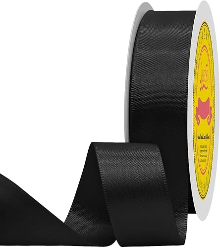 Miniatura 174 de Cinta de satén verde esmeralda de doble cara de 1-1/2 pulgadas x 50 yardas, cinta de poliéster verde esmeralda para envolver regalos, muy adecuada