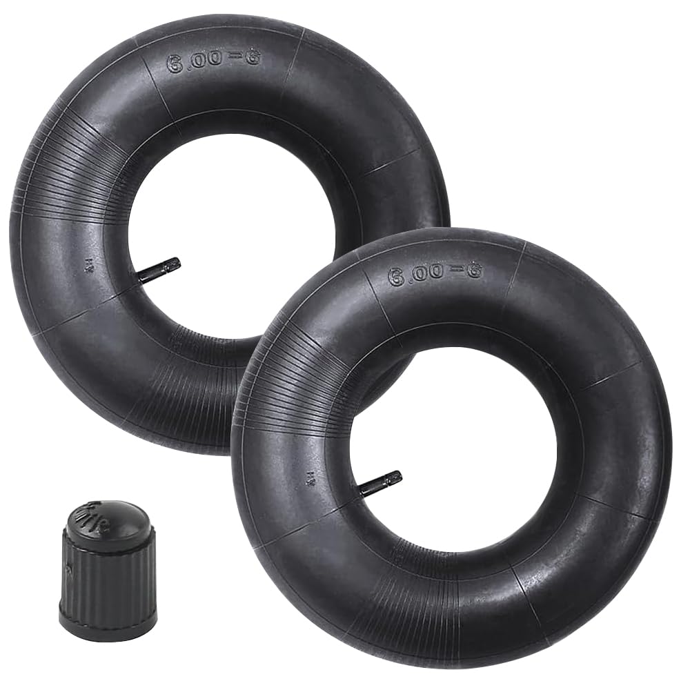 2x Luftkammern 15x6.00-6 Für Rasentraktor – Butyl-Schlauch Mit TR13 Ventil