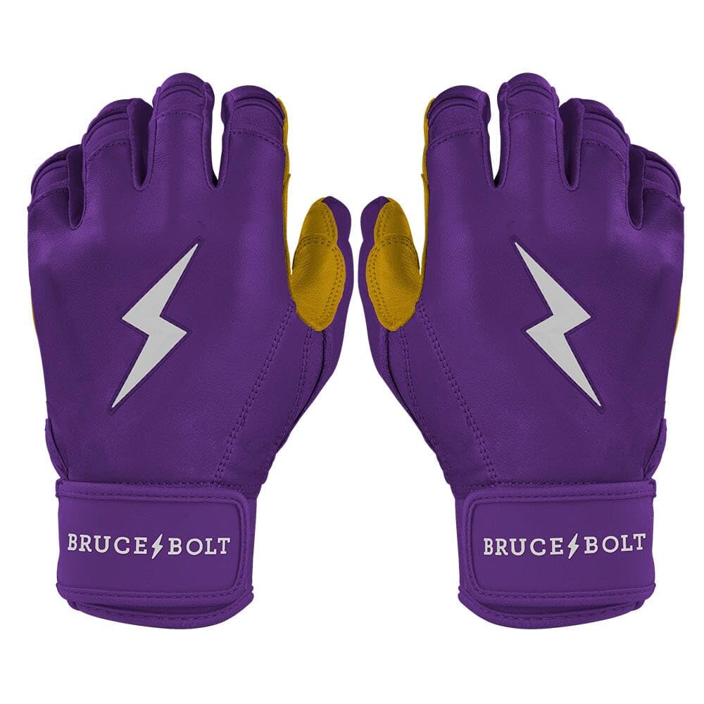 BRUCE BOLT Original Series Short Cuff Batting Gloves - Classic Edition - Solid Purple - XLarge — image 1