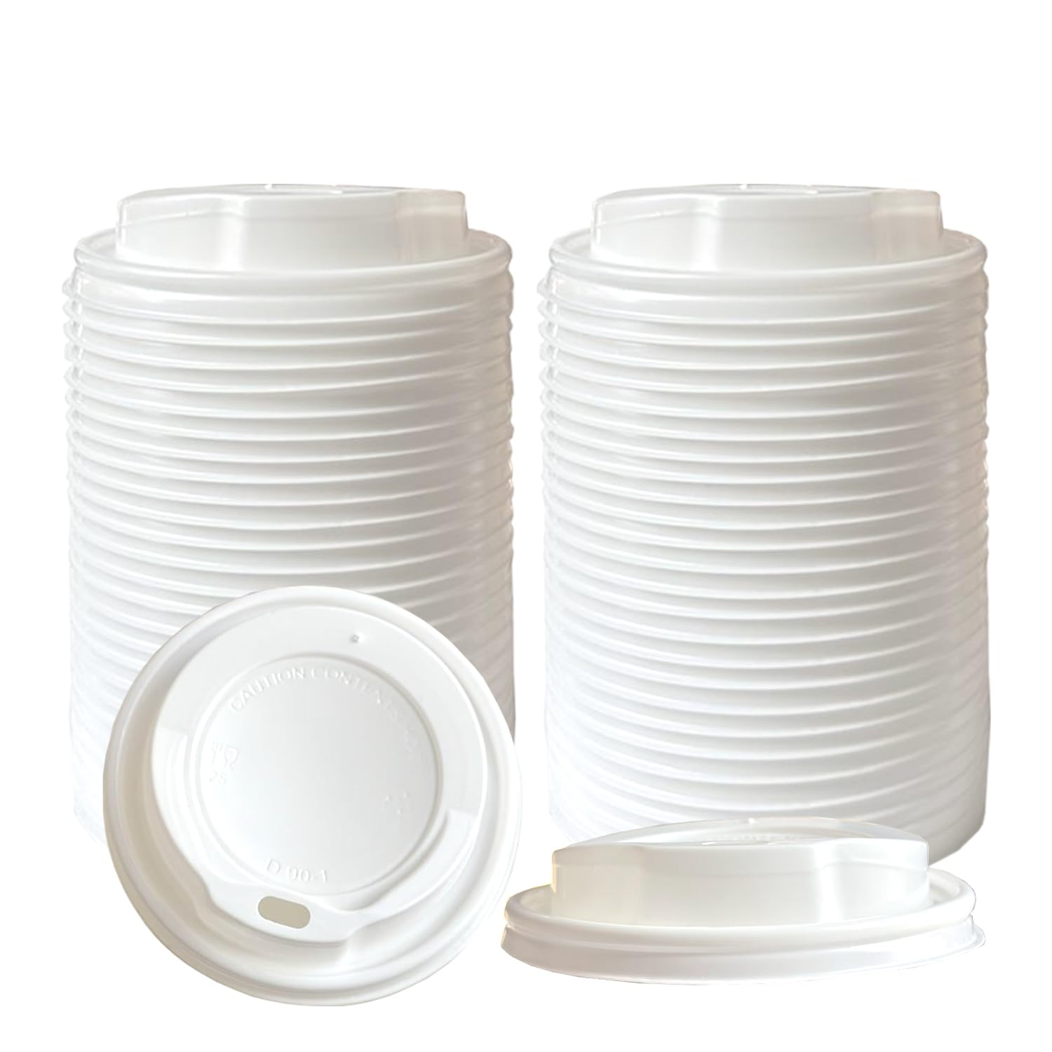 ECONX 8oz Sip Through Coffee Cup Lids - White - 100 Pieces