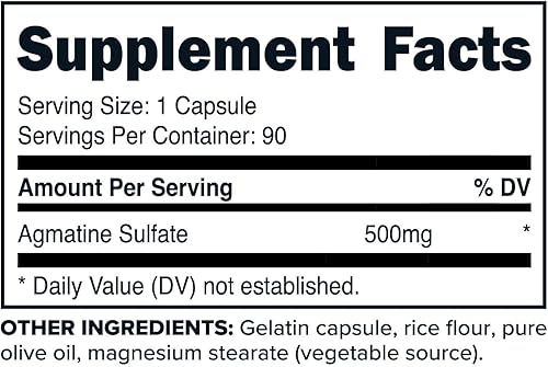 Miniatura 2 de Primaforce Sulfato de agmatina 500 mg, 90 cápsulas - Suplemento sin OMG, sin gluten