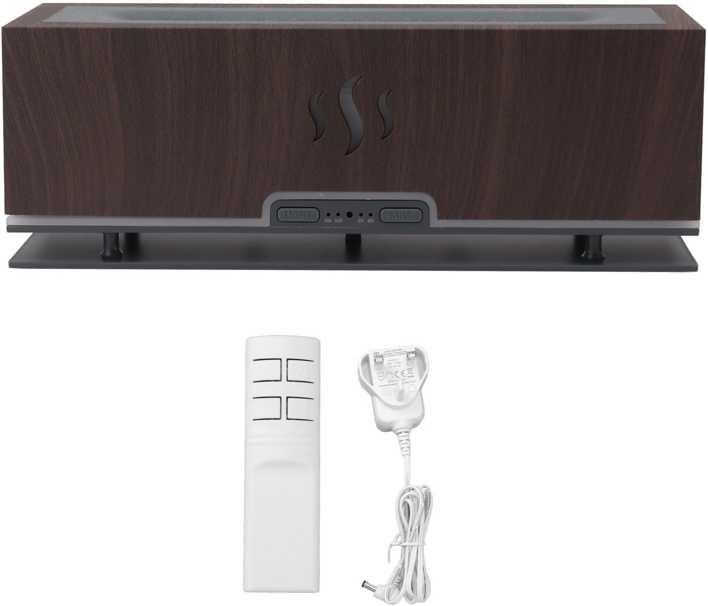 Domésticos Humidificador purificador de Llama 3D, máquina de aromaterapia de Aire, humidificador de Llama de Tira Larga de 200ml for el hogar y la Oficina(Deep Wood Grain)
