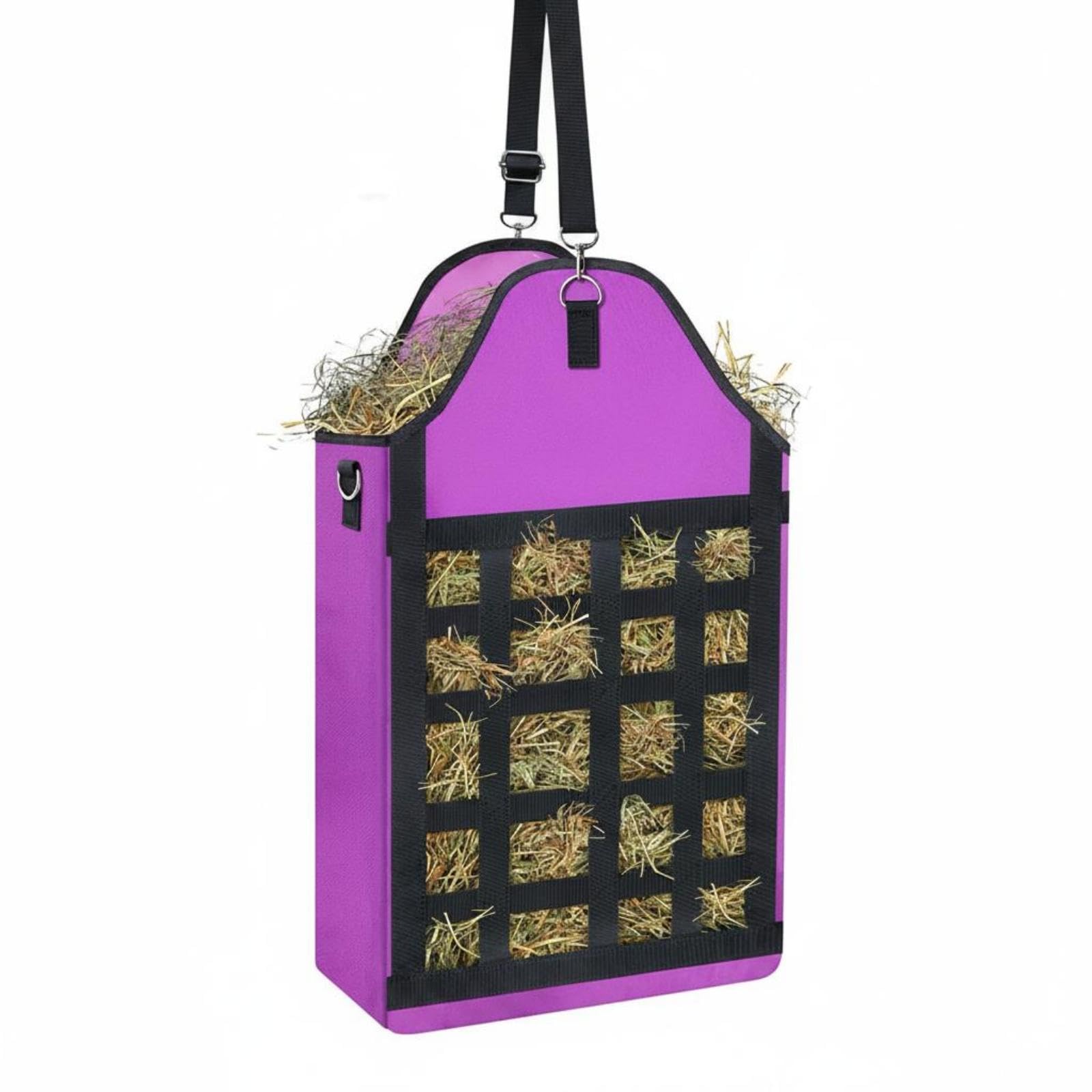 Horse Hay Simple to Use to Hang Hanging Hay Bag Metal Hooks Livestock Gear for Stable, Barn, Farm Purple-image-49