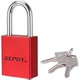 SEPOX® Ultra-Durable Anti-Rust Outdoor Padlock - Red Aluminum 38mm 1-1/2