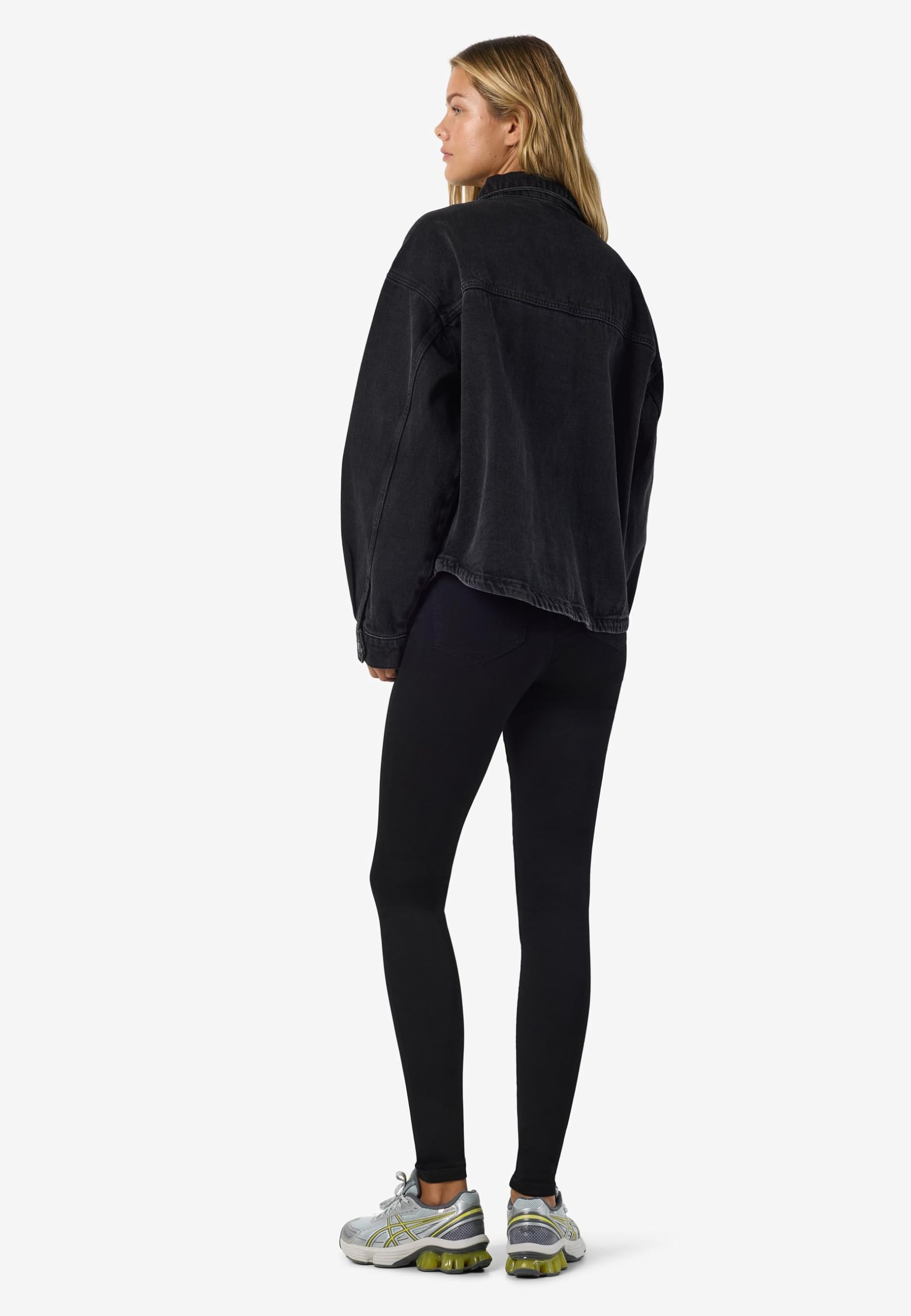 NOISY MAY Nmkettie L/S Reg DNM Jcket Vi559Bl Noos, Black Denim, L, czarny denim, L