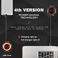 Vista 7 de WSDCAM Luz trasera inteligente con alarma de bocina, encendido/apagado automático USB C recargable impermeable luz trasera para bicicleta