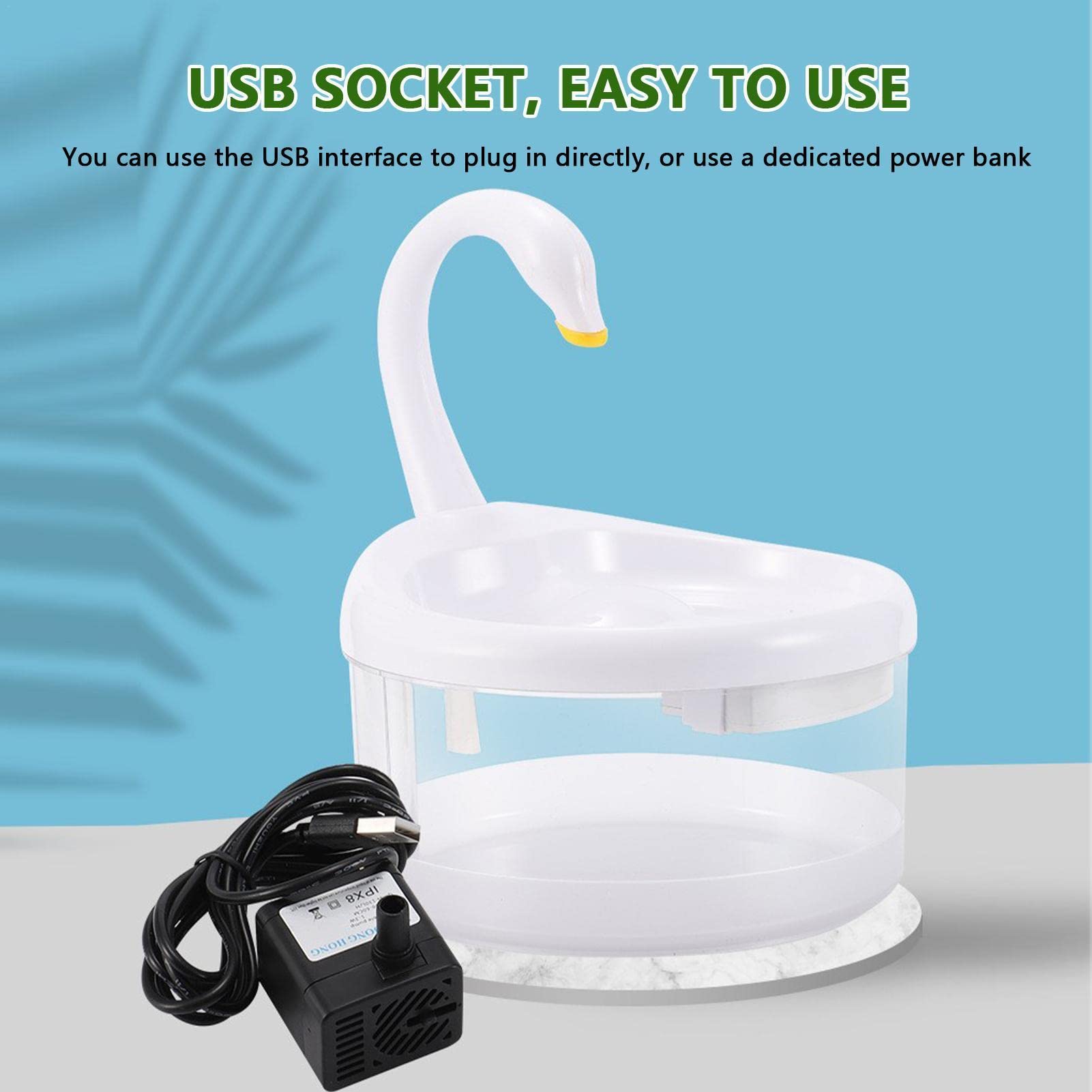 Keptfeet 4 Fontanelle per Gatti | per Fontana per Gatti con USB | Fontana per Animali Domestici, distributore Automatico di Acqua per Cani con Fontana per Gatti con Pompa Intelligente