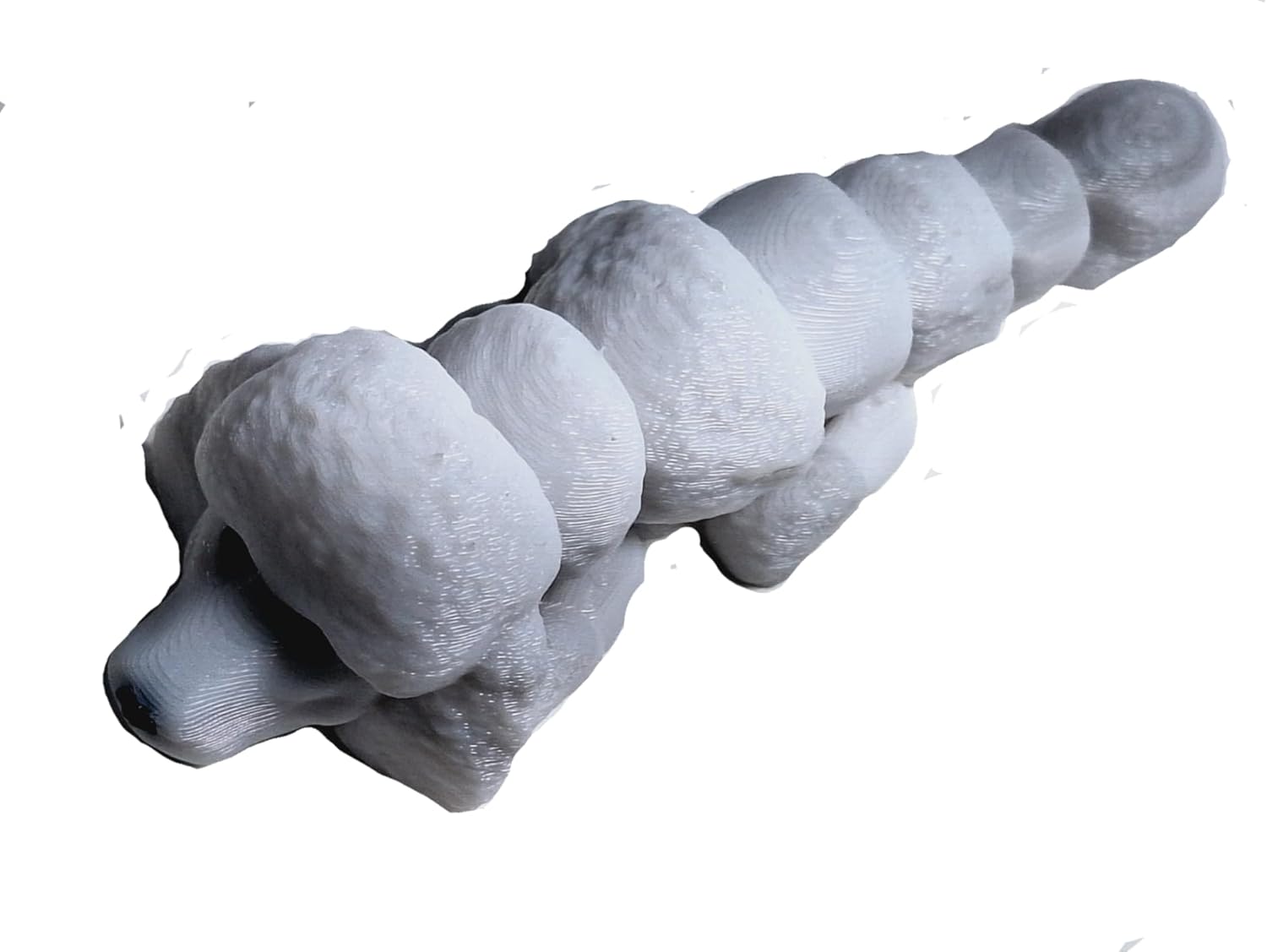 Flexibabies Cute Mini Puppy Fully Articulated 3D Printed 3.5" Baby Dog Fidget Toy (Poodle)