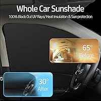 Vista 3 de Pincutte Magnetic Car Sun Shade Curtain for Side Window,Interior Sun Protection Curtains,Car Window Sun Shades Covers,Window Sunshades Privacy