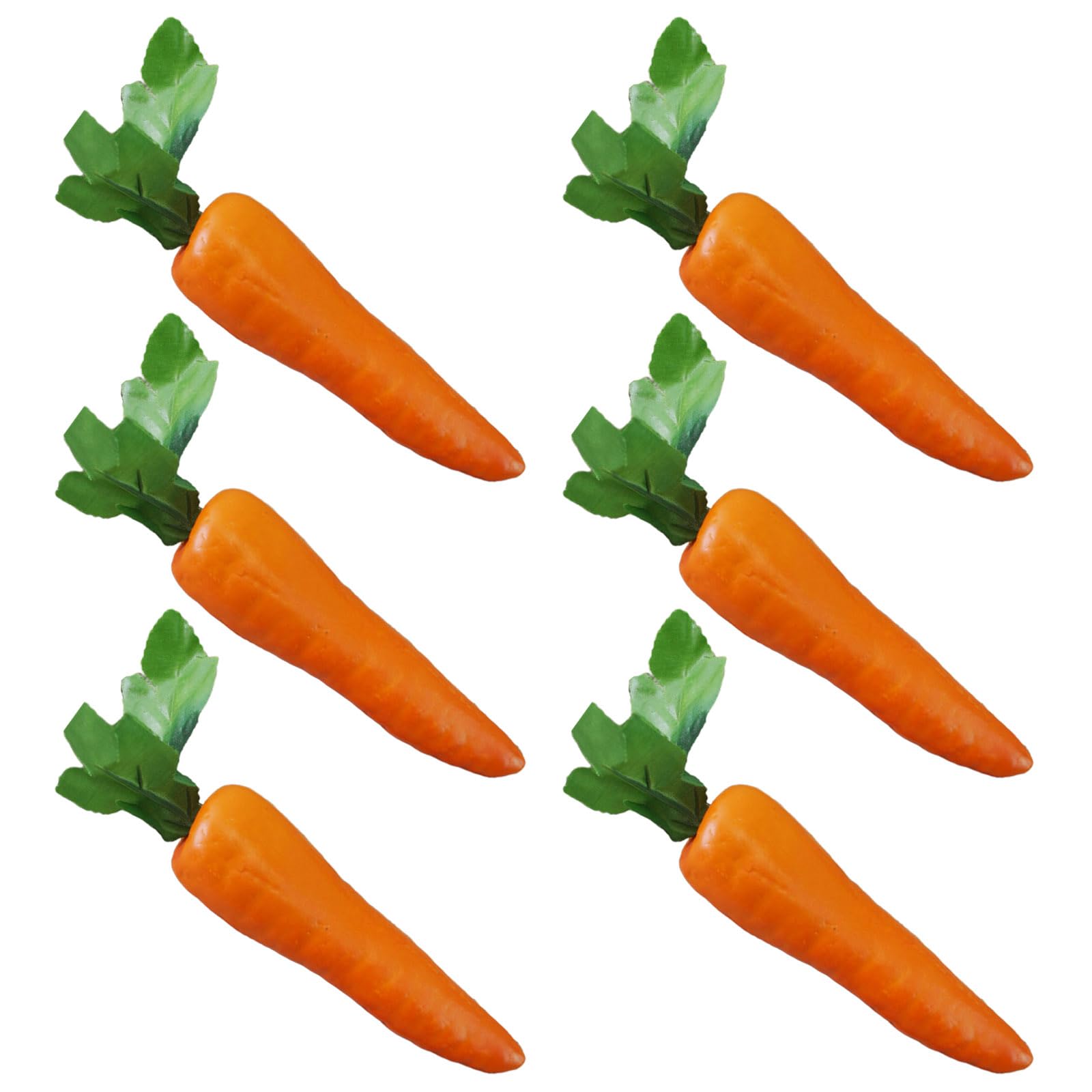 NEWFT Artificial Carrots 6PCS Carrots Fake Vegetable Display for and Party Decorations Crafts Market Display