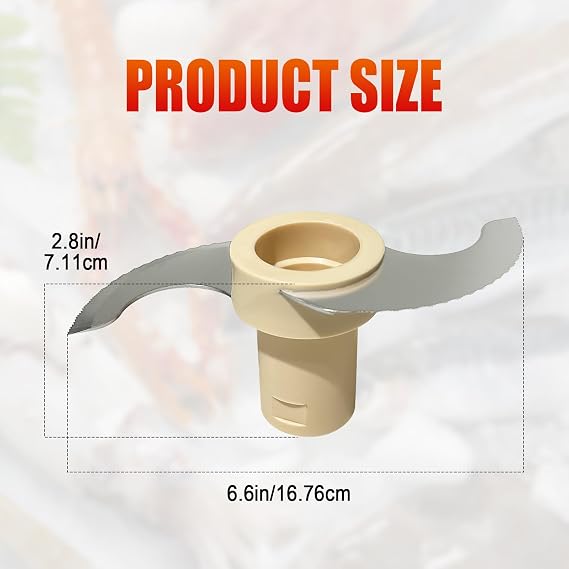 DLC-001TXB Main Stainless Steel Chopping Blade, Compatible with 14 Cup DFP-14BCNY DFP-14BCNR DFP-14N, etc, Replace for DLC-001TXA, DLC-7, CSR Steel Blade