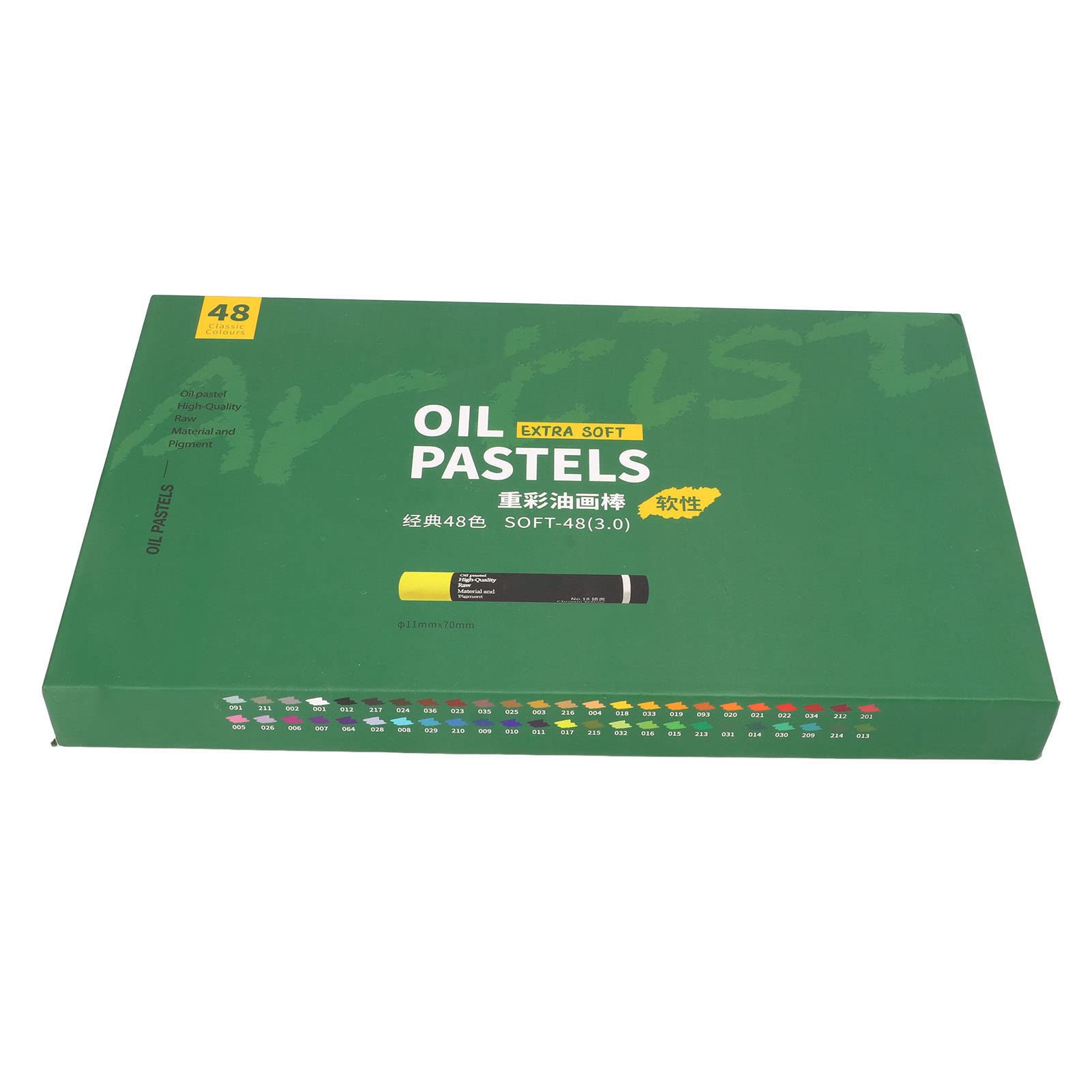 Pastels à L'huile de 48 Couleurs pour Enfants, Couleurs Vives et écologiques, Forte Couverture pour les Projets Artistiques