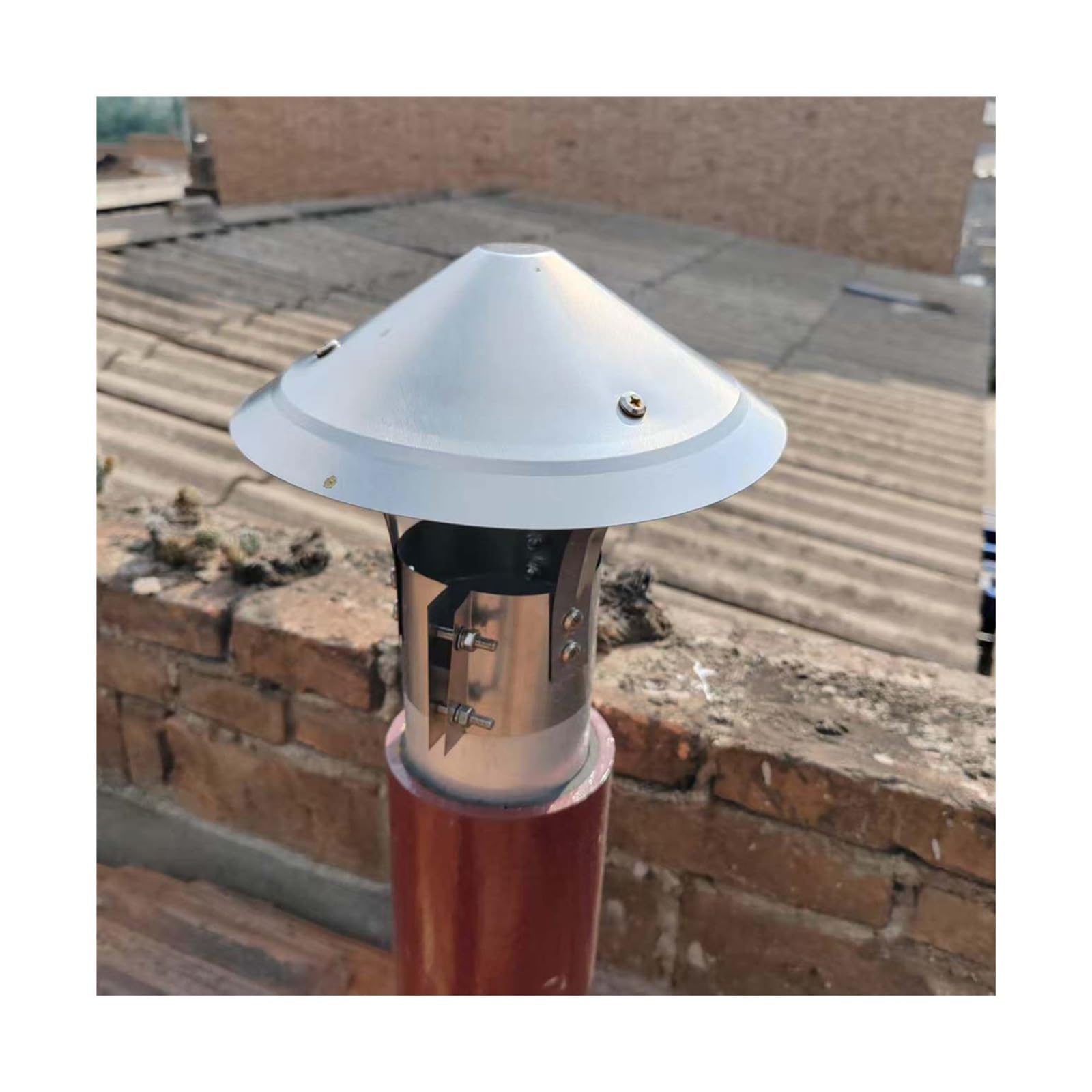Chapeau de cheminée inox 230mm extracteur anti-pluie