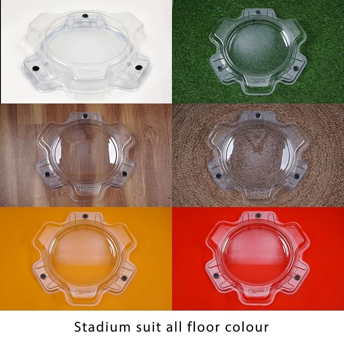 Image of Beystadium - New Unbreakable Transparent Material Suitables for Metal-Fusion, Turboo, Dynamite Battle and Burstultimate Blade with Large Battle Areas, for Kid