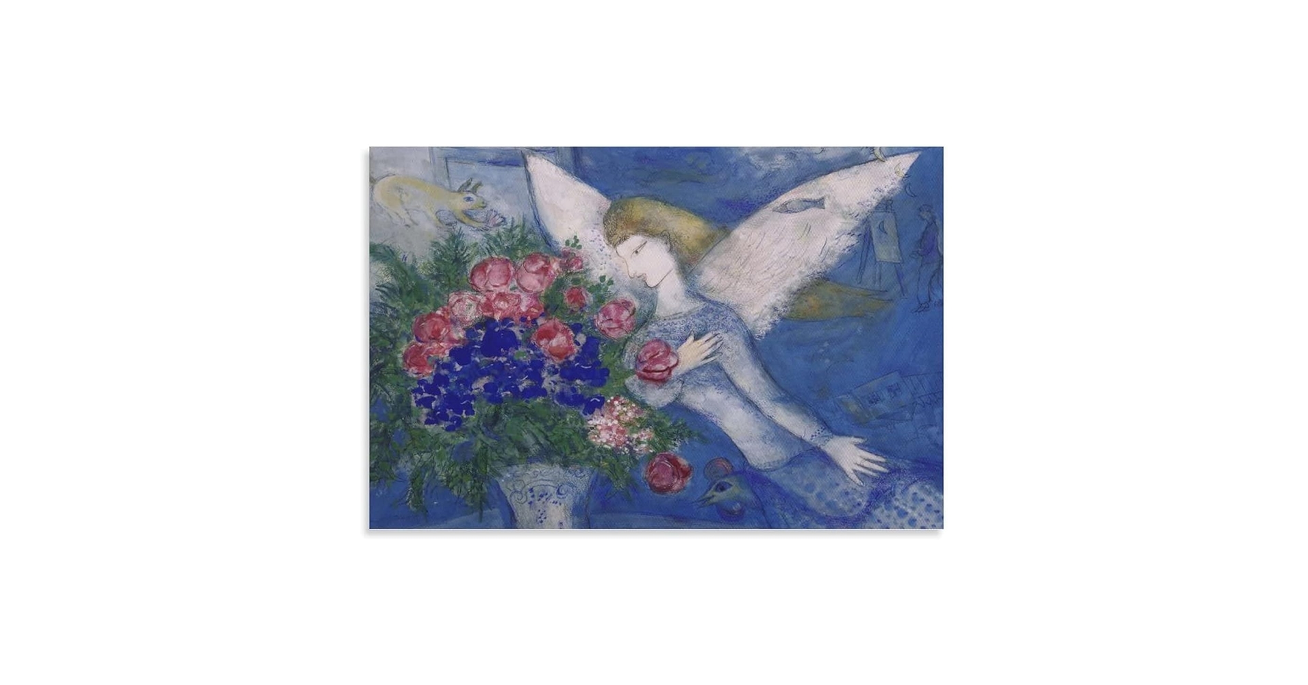 Amazon.co.jp: マルク・シャガール《青い天使》アートポスター