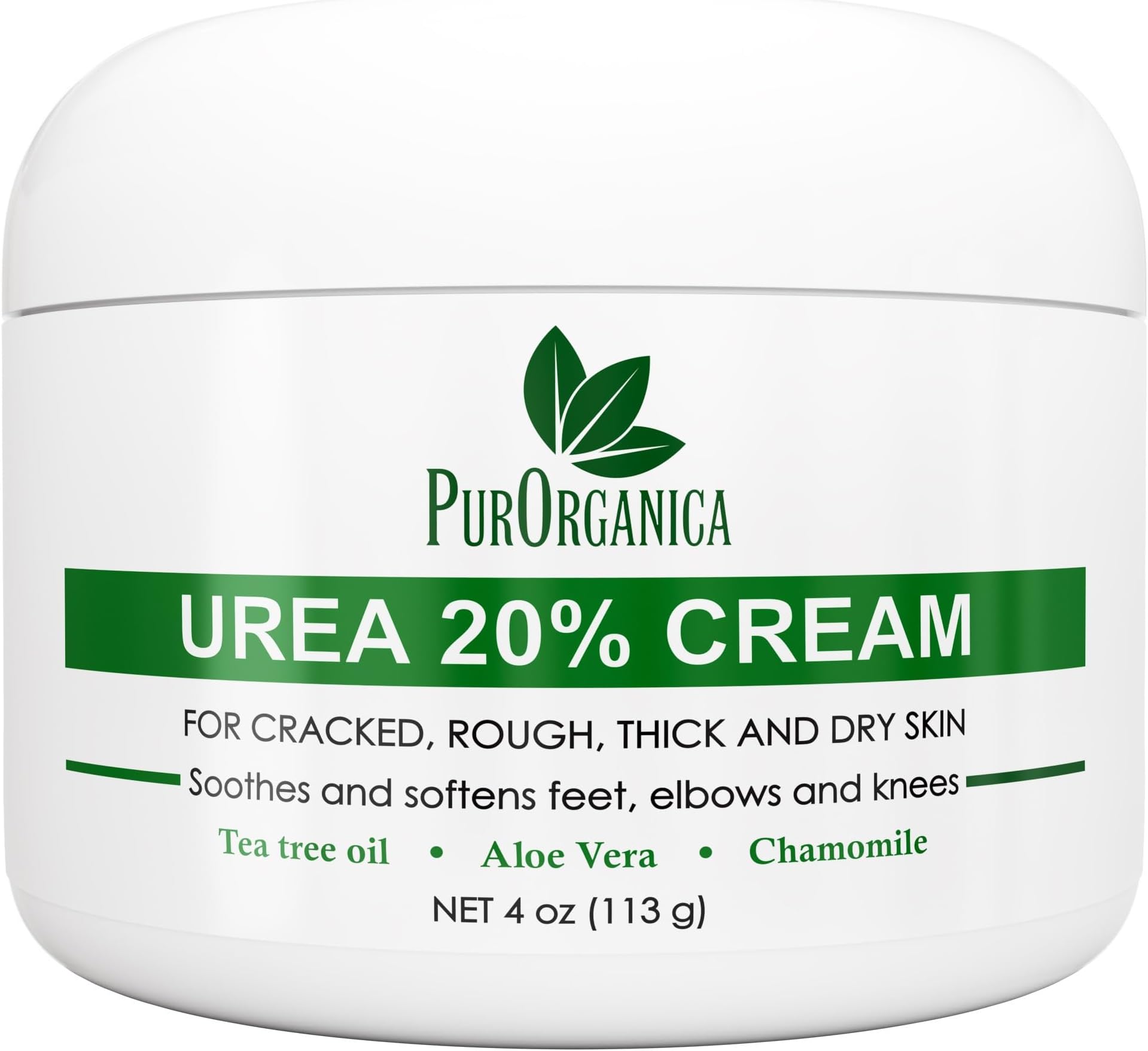 Pursources Urea 20% Foot Cream 4 Oz - Best Callus Remover - Moisturizes And Rehydrates Feet - Soothes Softens Thick, Cracked, Rough Dead And Dry Skin - Your 100% Satisfaction Or Money Back Guarantee
