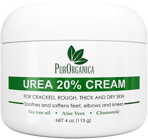 Miniatura 8 de PurOrganica Crema para pies con 40 urea con piedra pómez y cepillo removedor de callos hidrata y rehidrata la piel gruesa agrietada áspera muerta y
