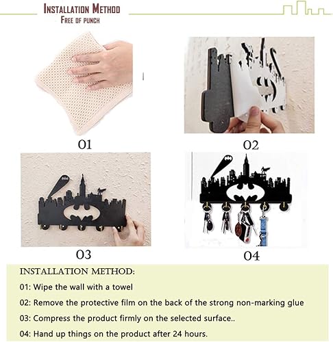 Miniatura 6 de KingLive Perchas para llaves de pared, ganchos para llaves de ciervo para pared, cuernos de madera negra para decoración de pared, decoración de