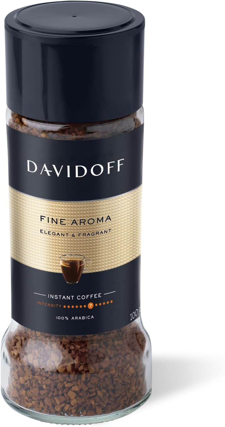 Davidoff Fine Aroma Instant Coffee Arabica 7/12 Intensity, 3.53 oz ? 100 g, Bottle