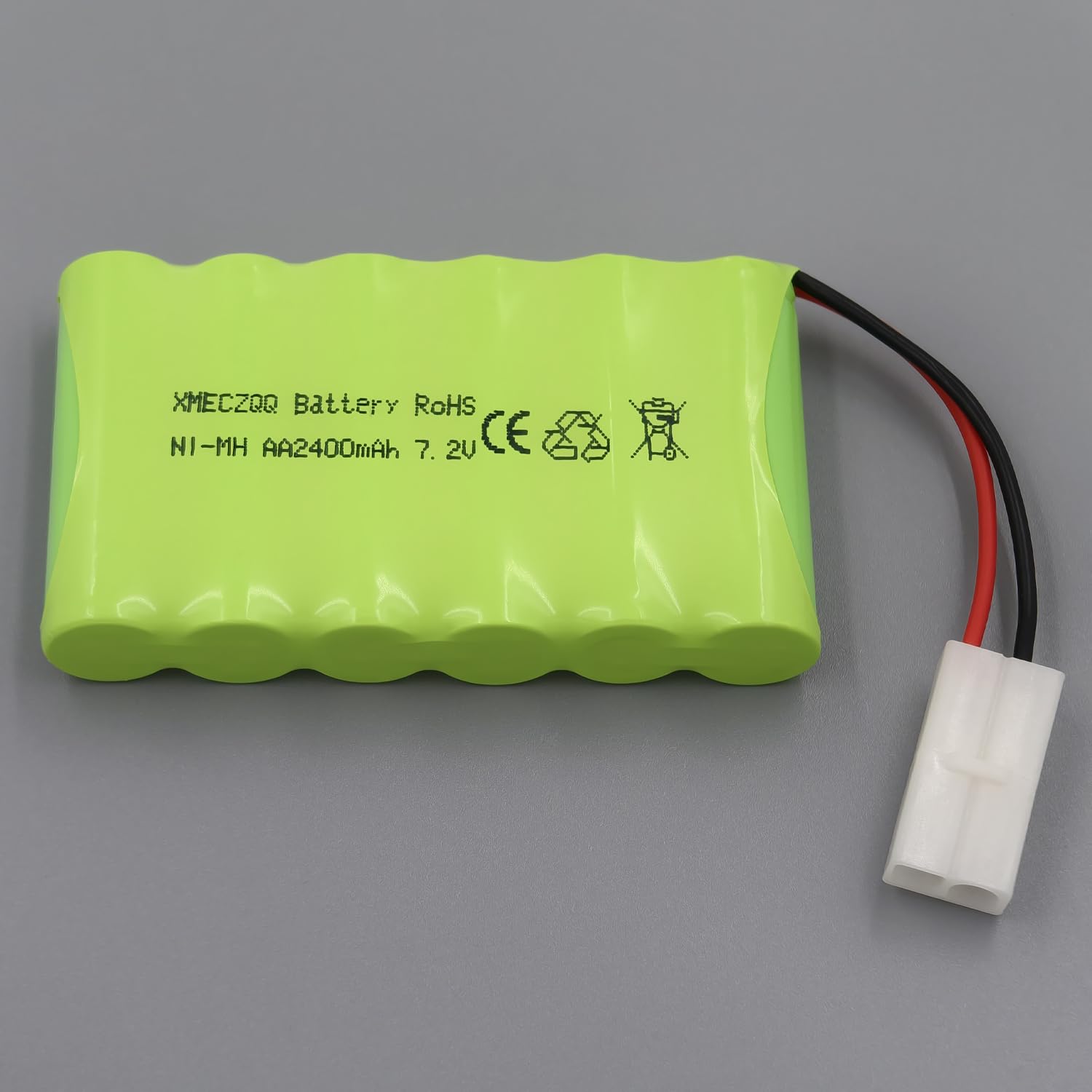 Batería NiMH de 7,2 V 2400 mAh, 2 Baterías de Repuesto con Enchufe KET, Adecuado para Electrodomésticos y Juguetes de Control Remoto como Coches, Excavadoras y Barcos