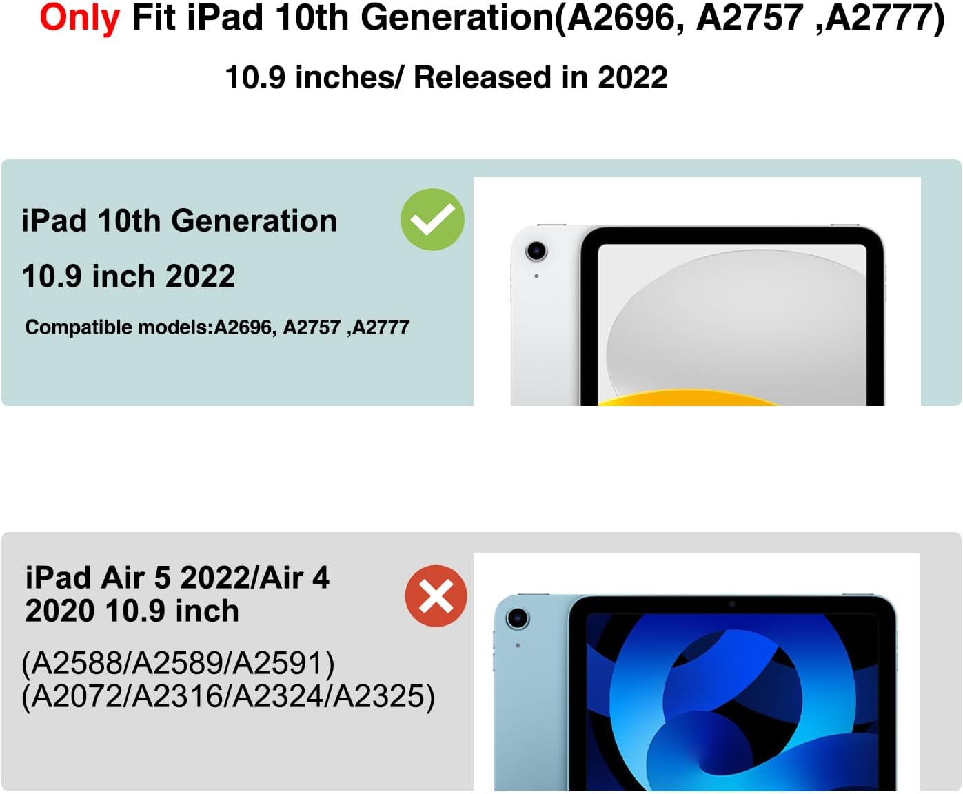ShellBox Case iPad 10th Gen 10.9 inch Waterproof Case, Full-Body Heavy Duty Shockproof Protective Cover with Kickstand Built-in Screen Protector Pencil Holder Shoulder Strap
