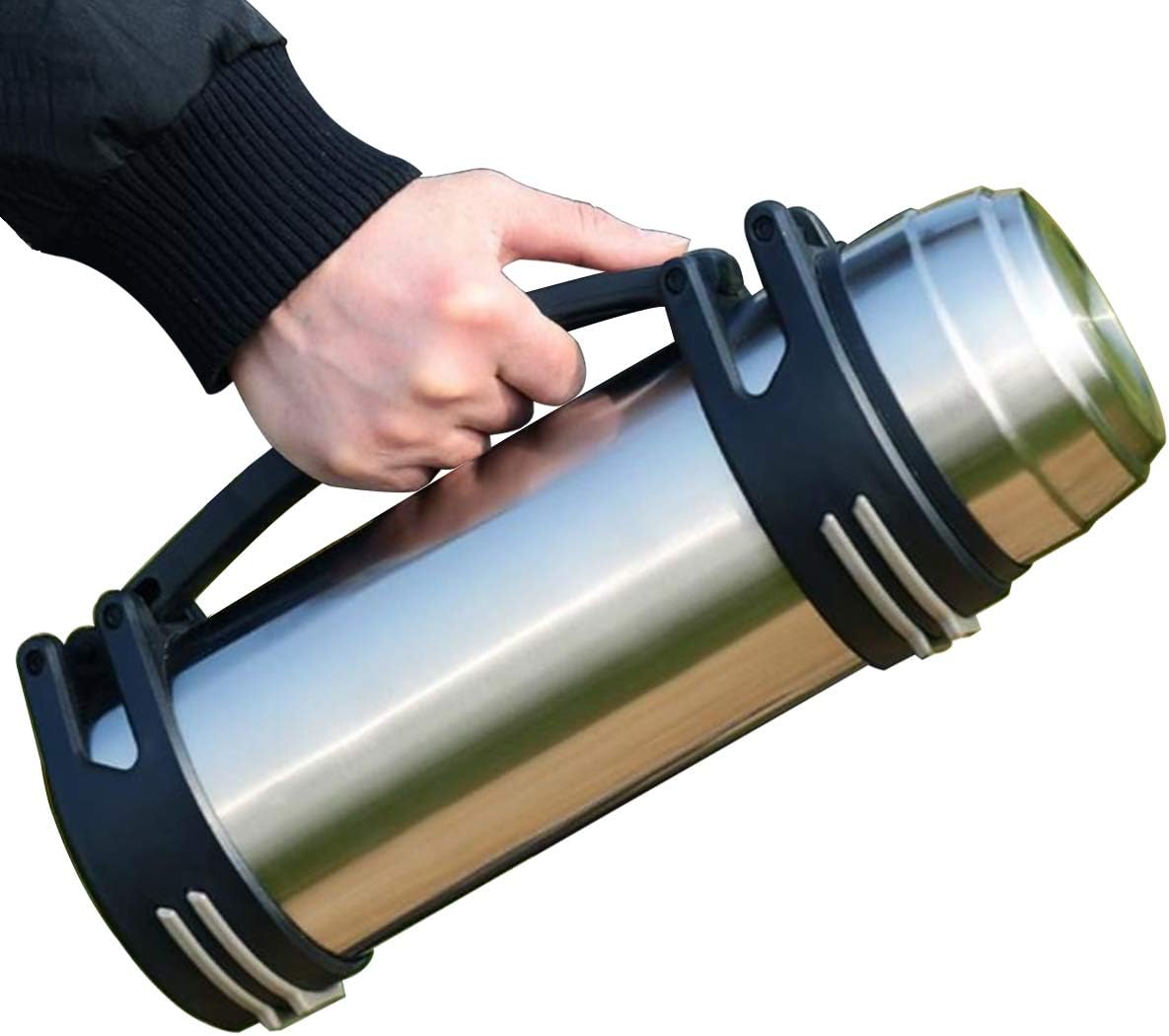 Sandtec Vacuum Travel Bottle Thermos Giant Flask 1L FOR HOT AND COLD DRINKS Stainless Steel Oversized Capacity Vacuum Insulated Thermal Reusable Water Bottle for Home outdoor (1L-silver)
