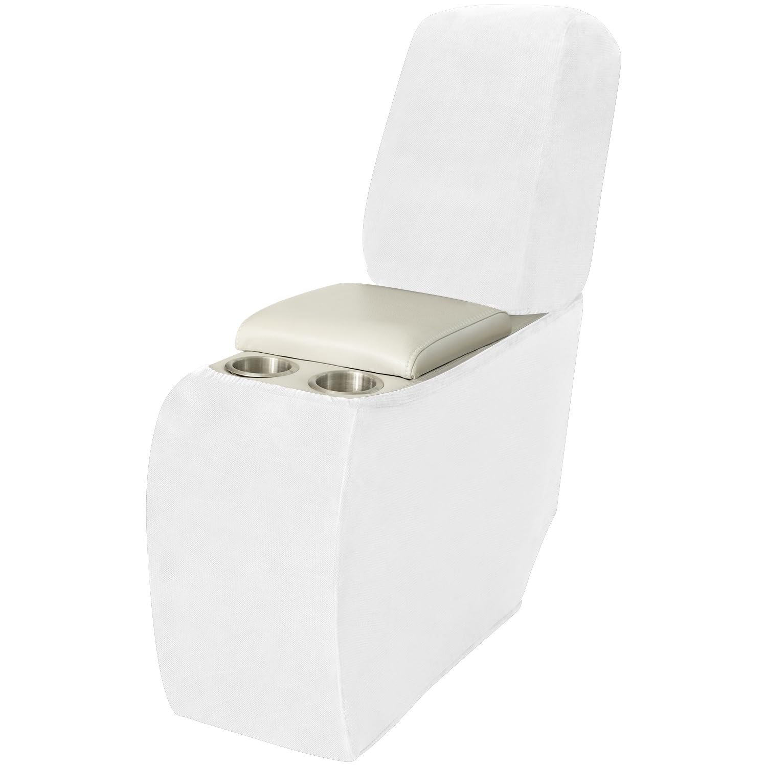 Arfntevss Sectional Recliner Couch Covers Velvet Corner Sectional Sofa Cover for Reclining Couch Stretch Soft L Shape Recliner Slipcover Washable Middle Console Protector (1 Console Cover, White)