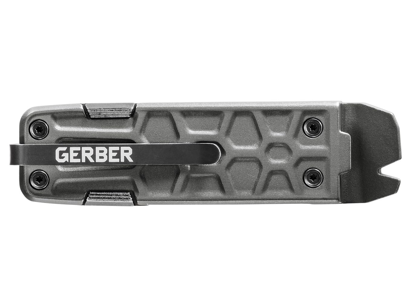 Gerber Herramienta multifunción con 10 funciones, Cuchillo de hoja lisa, LockDown Pry, Aluminio/5Cr15MoV, Gris, 31-003706