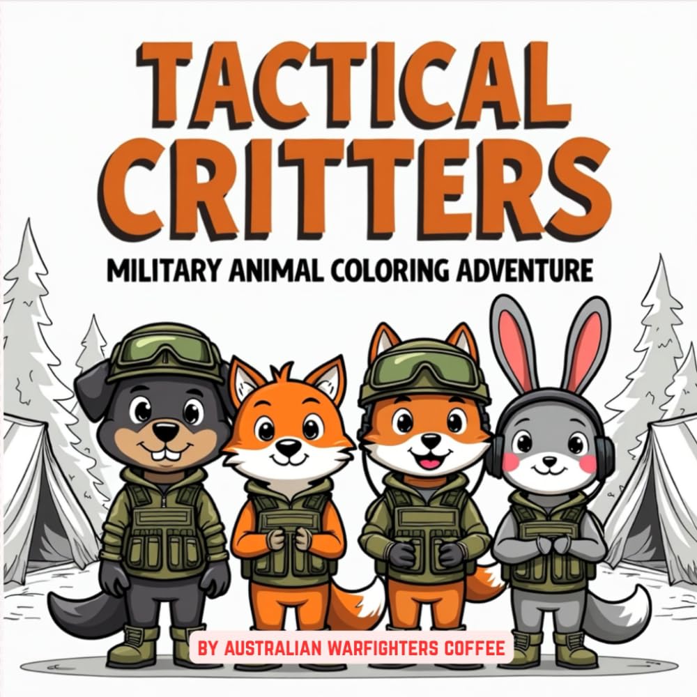 Tactical Critters: Cute animal colouring book