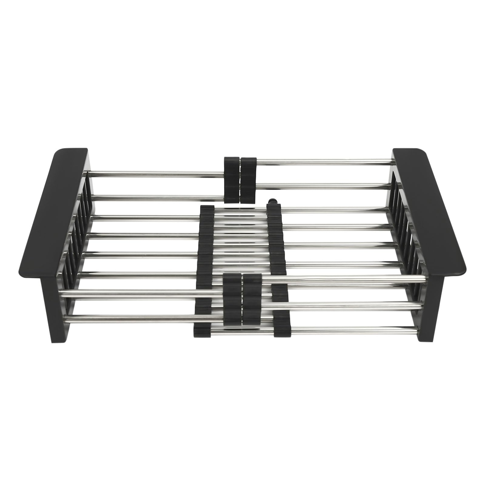 Fregadero de cocina, juego de fregadero de acero inoxidable, fregadero cascada con grifo retráctil, 1 lavabo empotrado, para cocinas, lavaderos, laboratorios, cafeterías, 68 x 45 x 20 cm