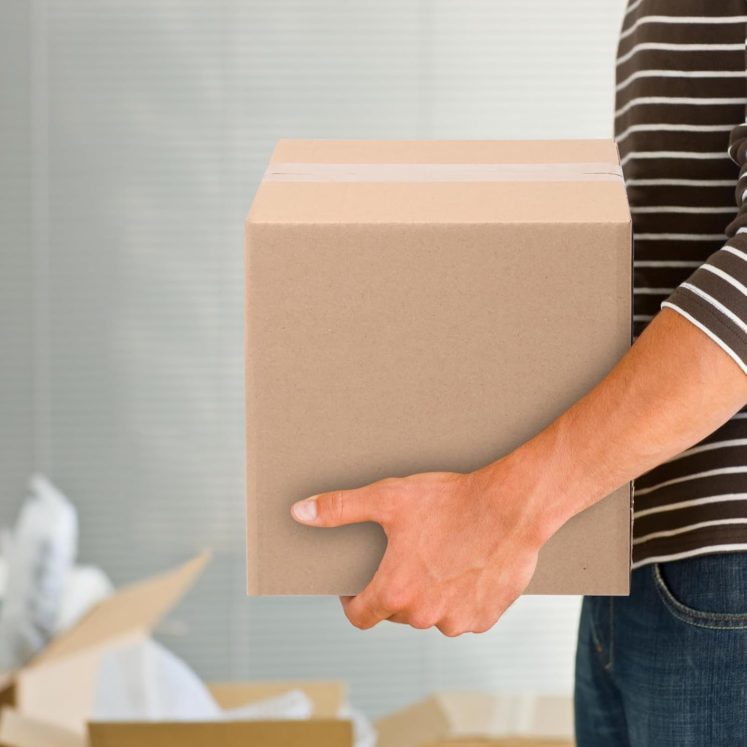 50 Pcs Corrugated Kraft Paper Box,8x8x8" Small Mailer Gift Boxes,Corrugated Cardboard Mailing Box,Recyclable Cardboard Mailing Boxes,with Lid,for Shipping Packaging Storage Craft Gifts (Brown)