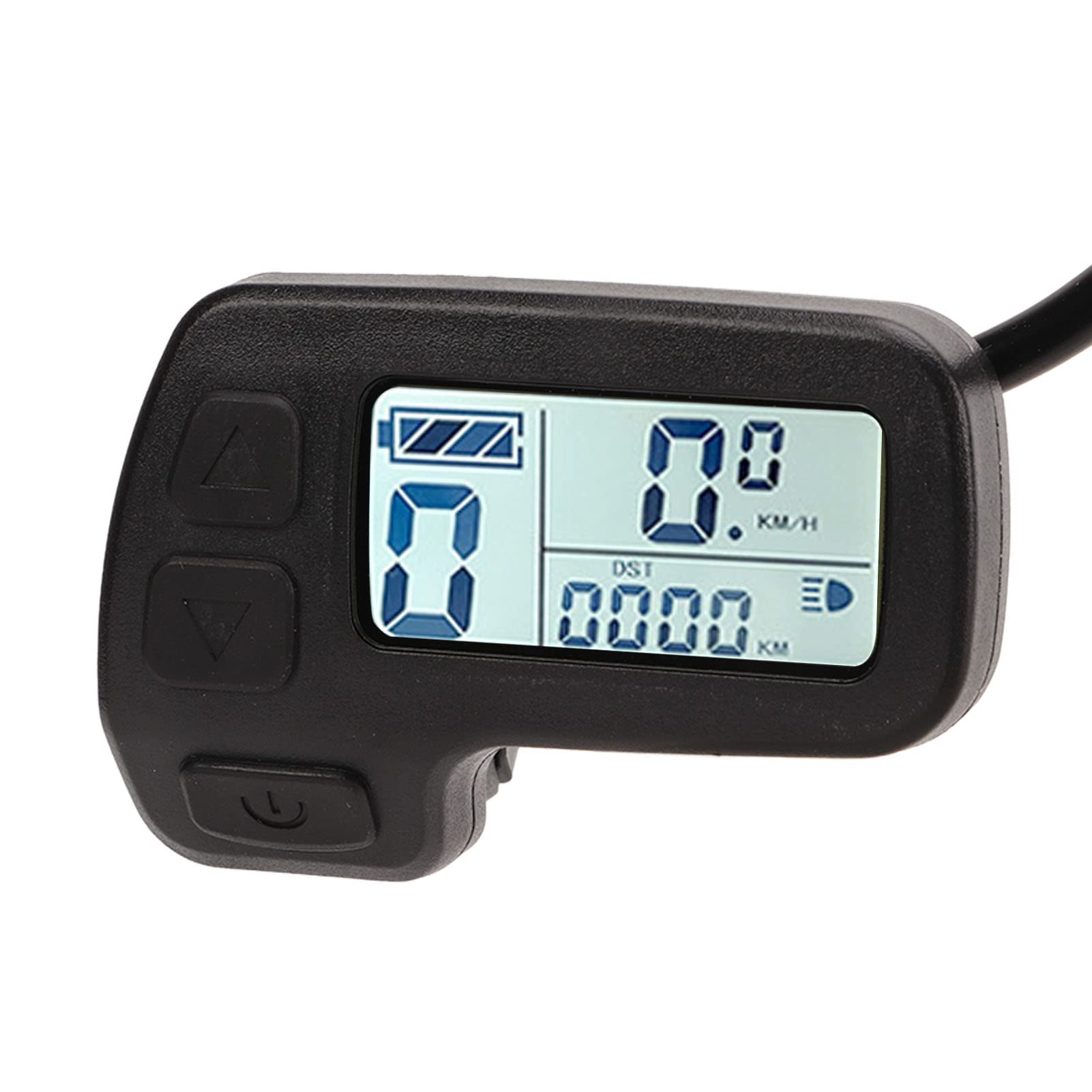 Wyświetlacz roweru elektrycznego SYUULCOI, do uniwersalnego zasilania 24 V 36 V 48 V, miernik kontroli prędkości złącza SM, ekran LCD, wodoodporna konstrukcja, łatwa instalacja,