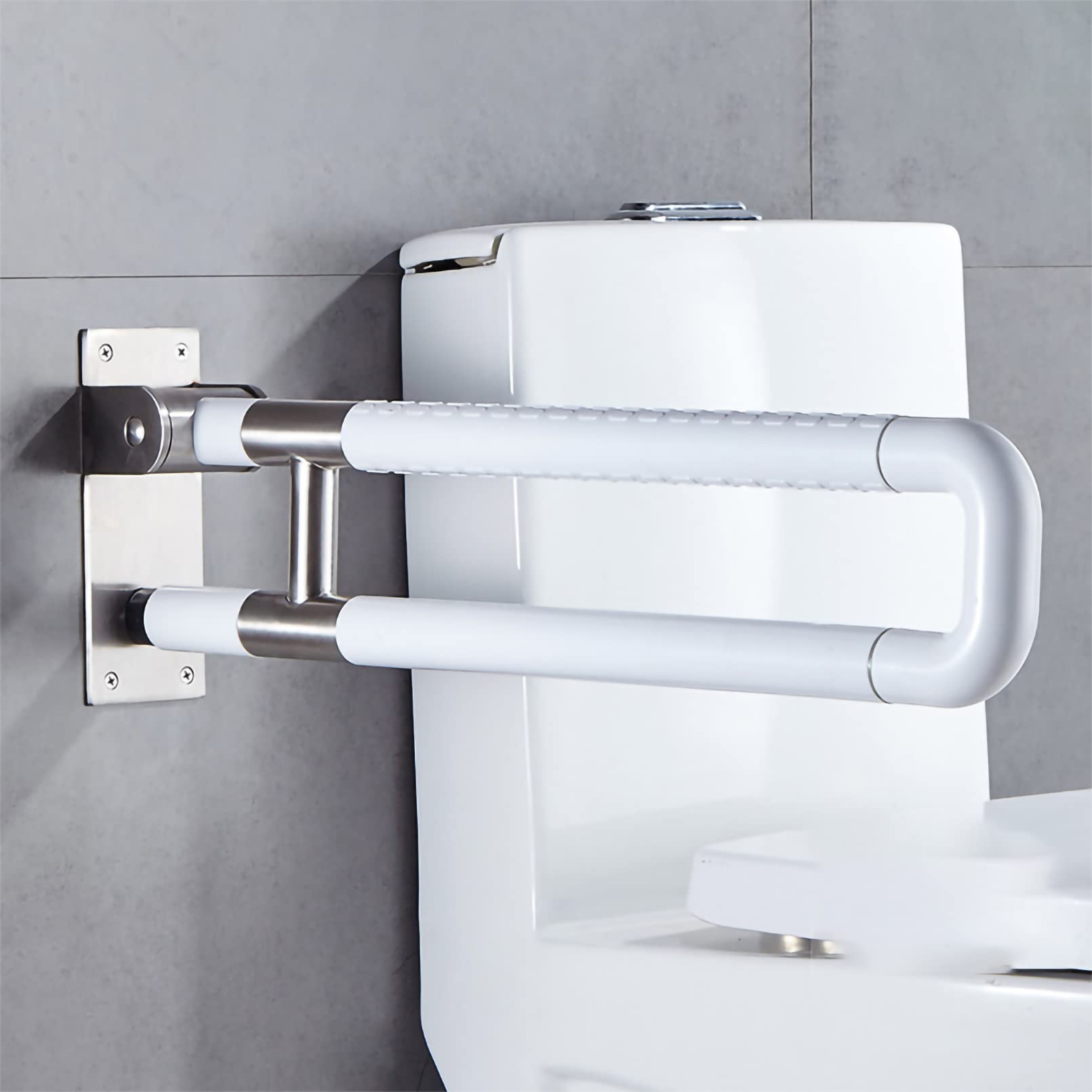 Asidero para inodoro con discapacidad,asideros para baño seniors agarre plegable seguro barandilla escalera pasamanos