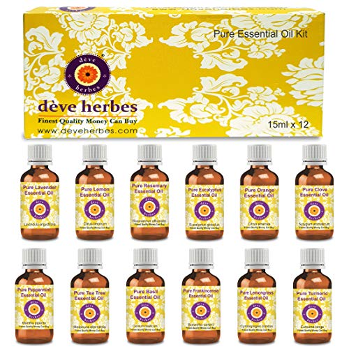 Huiles essentielles Kit 12x15ml Deve Herbes distillées à la vapeur