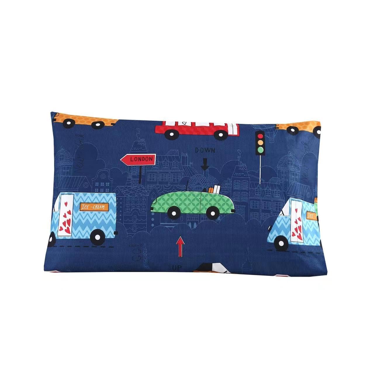 MAG 3 Pcs Car Cute Zipper Beddy Duvet Cover Set Transportation Vehicle Kawaii Bedding Full Size, Super Soft Microfiber, for Kids, Teens,Toddlers and Boys, No Comforter Inside