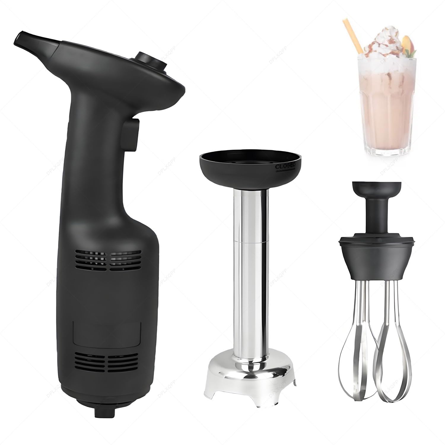 XNXYSMKJ Electric Commercial Immersion Blender with Variable Speed ​​and Whisk Attachment,Powerful Motor, Suitable for Preparing Purees, Baking, and Other Cooking Tasks. (Add awhisk)