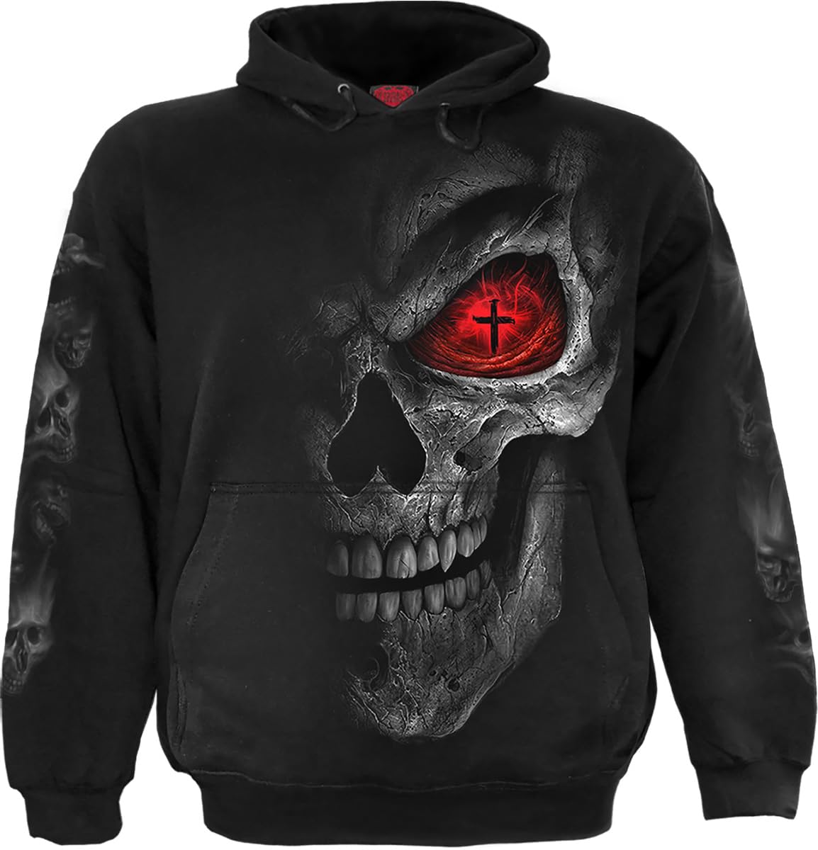 Spiral Men's Printed Hoodie - Black - XXL