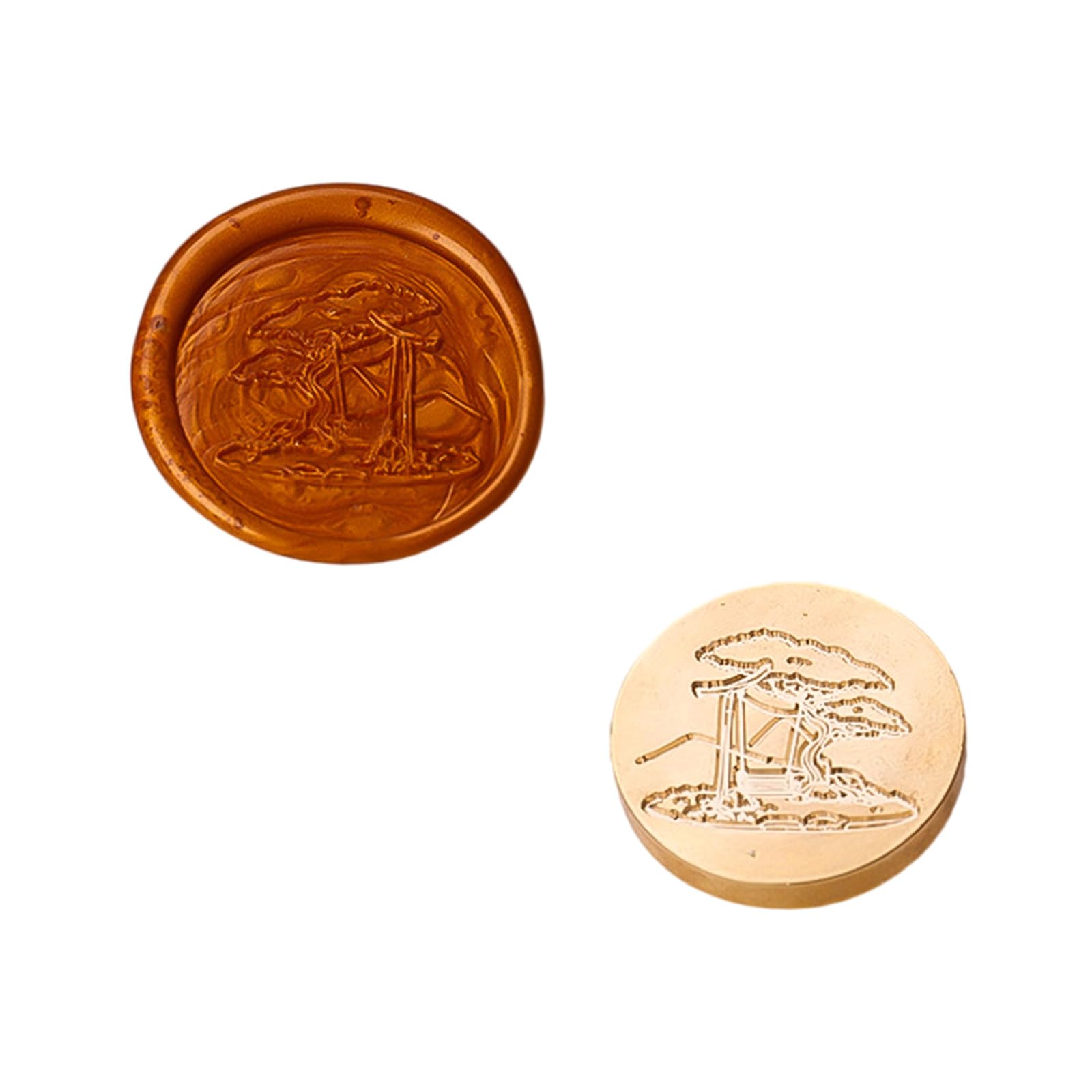 Kalttoy Antique Embossed Seal Stamp for Seal Envelope Invitations Wedding Christmas Metal Stamp Head for Scrapbooking Antique Sealing for Invitations
