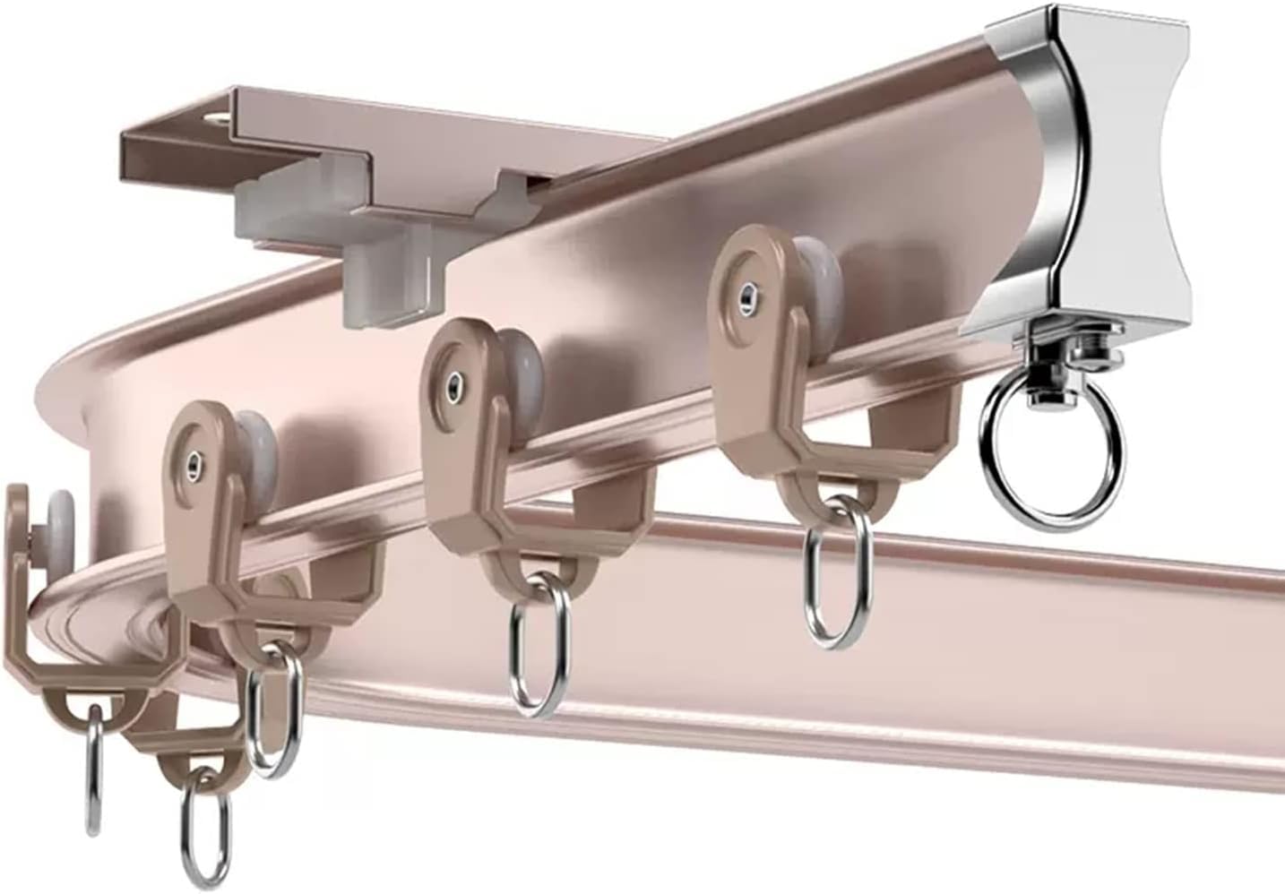 Heavy-Du - Sistema de riel curvado de montaje en techo para separadores de ambientes flexibles, diseño de aluminio, 3 m de longitud, ideal para el hogar y la oficina