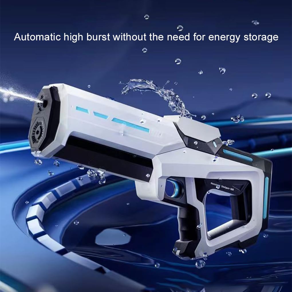 Automatische Wasserpistole für Kinder,starke Wassermenge (8-10 Meter),weiß